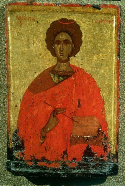 Ícone de São Pantaleão de Nicomédia (dc305 dC) de Byzantine
