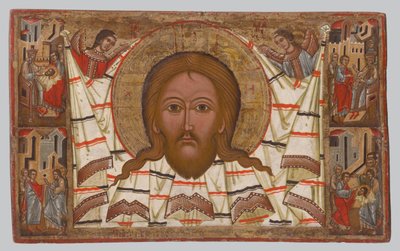 Ícone de Mandylion, 1500-50 de Byzantine