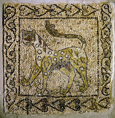 Pantera Pintada, 1213 (mosaico) de Byzantine