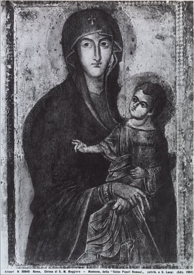 Salus Populi Romani (tempera no painel) de Byzantine Byzantine