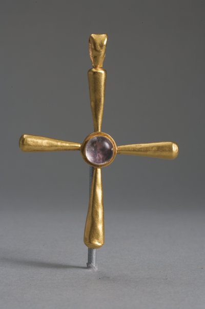 Cruz (ouro e ametista) de Byzantine School