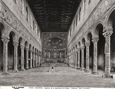 Vista interior, de, a, nave, e, abside de Byzantine School