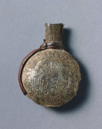 Ampola do peregrino com cenas da crucificação de Byzantine School