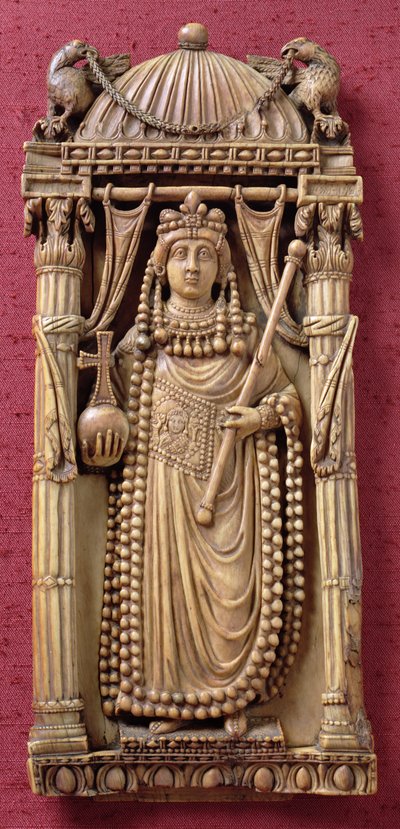 Escultura em relevo de uma Imperatriz, c.500 dC de Byzantine School
