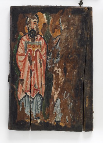 São Marcos e São Lucas, capa direita do Washington Manuscript III (pintura de encaustic no painel de madeira) de Byzantine School