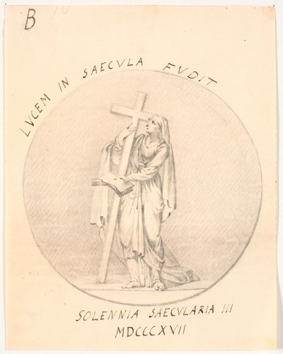 Medalhão com figura feminina alegórica de C.A. Lorentzen