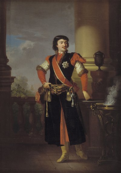 Retrato do Conde Rzewuski, embaixador polonês na Dinamarca de C.A. Lorentzen