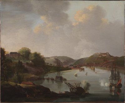 Vista de Frederikshald na Noruega de C.A. Lorentzen