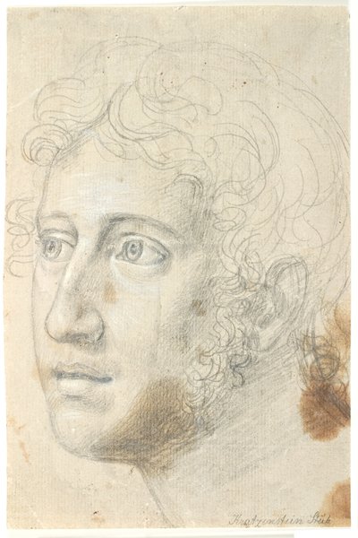 Cabeça de estudo por Hother de C.G. Kratzenstein Stub