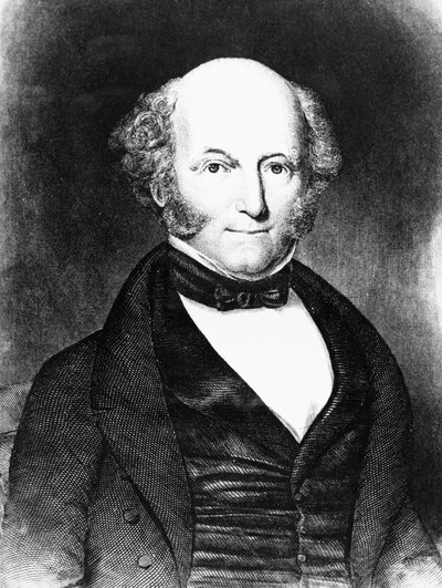 Retrato de Martin Van Buren (1782-1862), advogado e político americano que serviu como 8º Presidente dos Estados Unidos de 1837 a 1841, gravando de J.B. and Brown J. Rowbotham