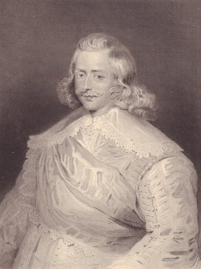 Retrato do Cardeal espanhol e General Fernando de Habsburgo (1609-1641), gravura de J.B. and Brown J. Rowbotham