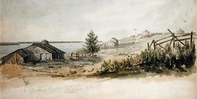Fort Henry, Kingston, Ontário, Canadá, 8 de Setembro de 1832 (aguarela sobre papel) de C.J. Gibson