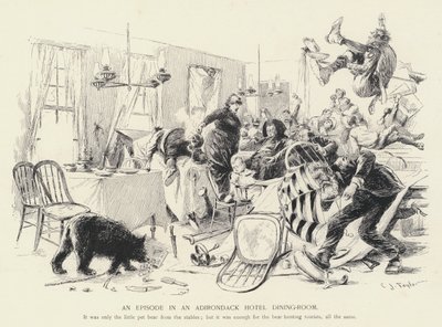 Um Episódio numa Sala de Jantar do Hotel Adirondack (litho) de C.J. Taylor