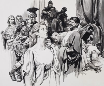 Boudicca, rainha dos Iceni (guache sobre papel) de C.L. Doughty