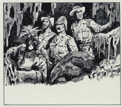 Ilustração para King Solomons Mines (guache sobre papel) de C.L. Doughty