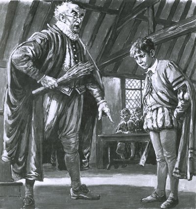 Shakespeare a ser disciplinado em criança de C.L. Doughty