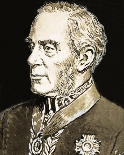 Sir Richard Mayne, ilustração de "The Great Detectives" (Os Grandes Detectives) de C.L. Doughty