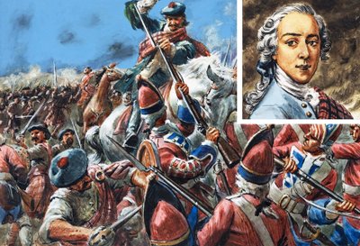 A Batalha de Culloden (guache sobre papel) de C.L. Doughty