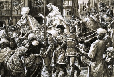 O povo inglês acolhe o exército rebelde da Rainha Isabel e de Roger Mortimer de C.L. Doughty