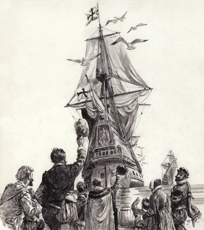 A corça dourada (guache sobre papel) de C.L. Doughty