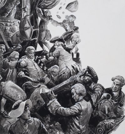 The Hoax at New Theatre, Haymarket (guache sobre papel) de C.L. Doughty