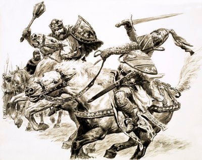O Rei sem Reino, Robert the Bruce (guache sobre papel) de C.L. Doughty