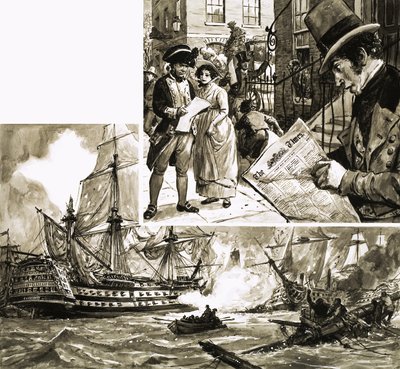 O Times enviou para casa a notícia da vitória de Nelson em Trafalgar muito antes dos correios do Governo de C.L. Doughty