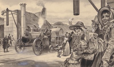 Inauguração da linha férrea entre Liverpool e Manchester de C.L. Doughty