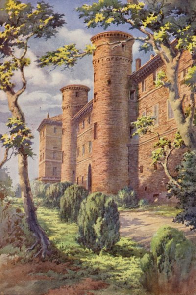O Castelo Real, Moncalieri (lito a cores) de C.T.G. Formili