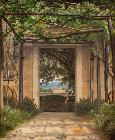 A Pérgola, Itália de Christoffer Wilhelm Eckersberg