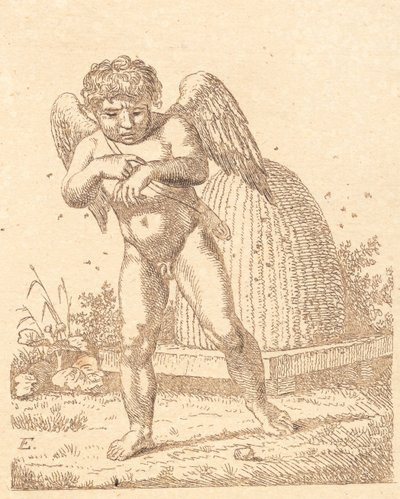 Amor mordido por uma abelha de Christoffer Wilhelm Eckersberg