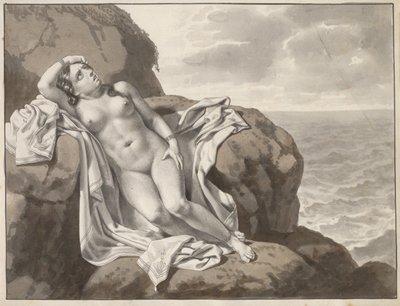 Andrômeda acorrentada a uma rocha de Christoffer Wilhelm Eckersberg