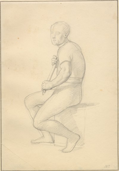 A morte de Balder - estudo para Thor. de Christoffer Wilhelm Eckersberg