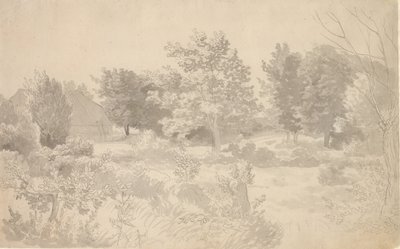 Um recinto com árvores de Christoffer Wilhelm Eckersberg