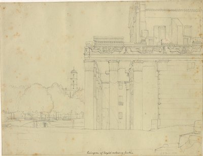 Uma parte da Via Sacra, no Fórum Romano com o Templo de Antonius e Faustina e vista para o Campidoglio, Roma de Christoffer Wilhelm Eckersberg