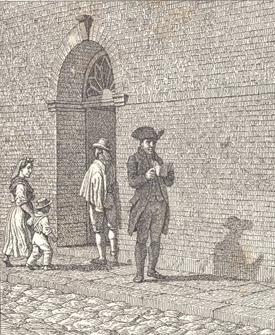 Na frente de uma porta da igreja de Christoffer Wilhelm Eckersberg