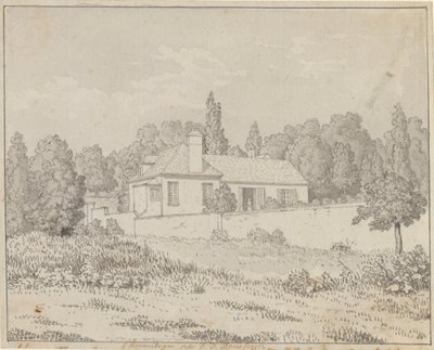 Casa de Jean Jacques Rousseau no jardim do palácio em Ermenonville de Christoffer Wilhelm Eckersberg