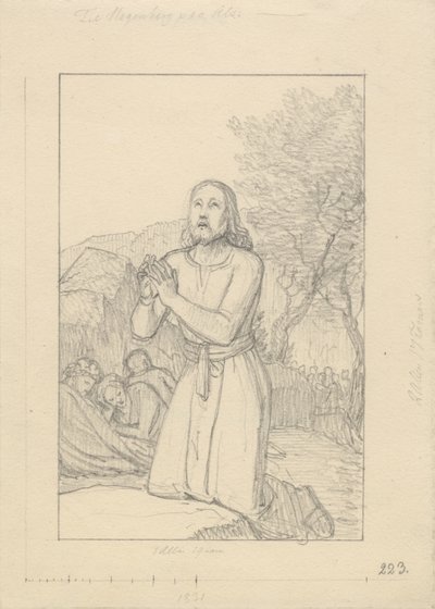 Cristo no Getsêmani. de Christoffer Wilhelm Eckersberg