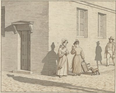Perspectiva Linear Aplicada à Pintura - Placa VII, 1 - Um Encontro de Esquina de Christoffer Wilhelm Eckersberg