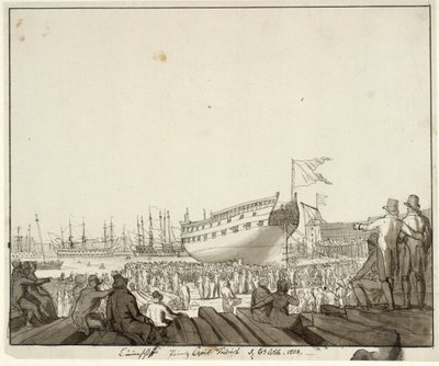 O forro Prins Christian Frederik encalha de Christoffer Wilhelm Eckersberg