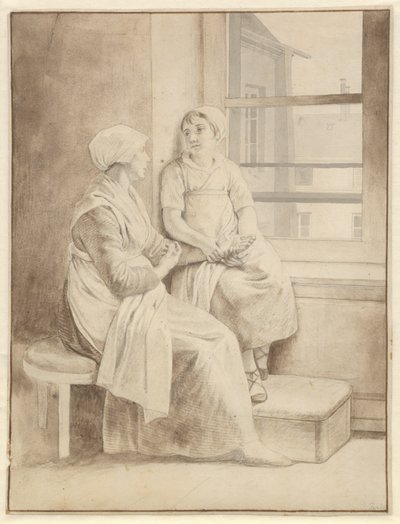Mãe e filha. A anfitriã de Eckersberg em Paris de Christoffer Wilhelm Eckersberg