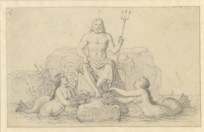 Netuno e duas nereidas. de Christoffer Wilhelm Eckersberg