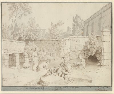 Lote no aqueduto romano em Arcueil, Paris de Christoffer Wilhelm Eckersberg