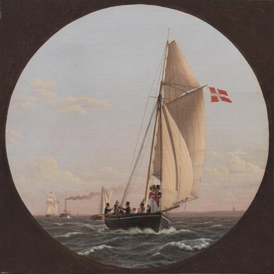 Navegando de Copenhague para Charlottenlund de Christoffer Wilhelm Eckersberg