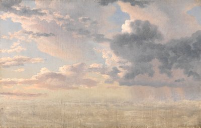 Estudo de nuvens sobre o som de Christoffer Wilhelm Eckersberg
