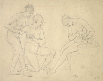 Rascunho da imagem das filhas de Cekrop. de Christoffer Wilhelm Eckersberg