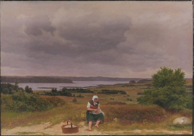 Vista do Lake Fire perto de Rudersdal, North Sealand de Christoffer Wilhelm Eckersberg