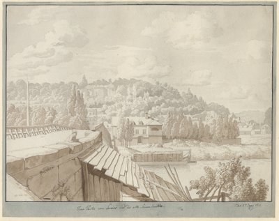 Vista de Sevres da antiga ponte do Sena com o parque em Saint Cloud ao fundo de Christoffer Wilhelm Eckersberg