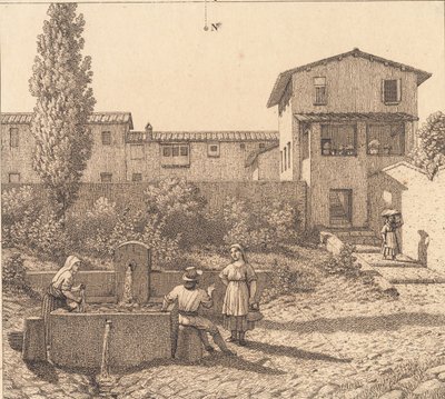 Vista de uma vila italiana de Christoffer Wilhelm Eckersberg