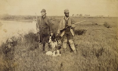 Fim da temporada de patos, Turks Island, Califórnia, 1885 (albumen silver print) de C. A. Plummer
